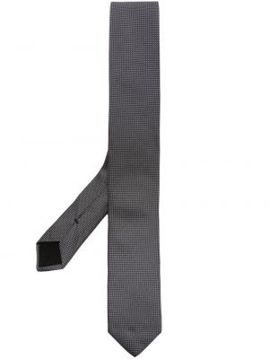Cravată de mătase cu imprimeu geometric Boss gri