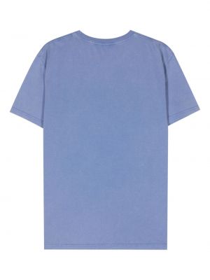 Haftowana koszulka Maison Labiche niebieska