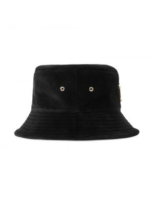Křišťálový sametový klobouk Burberry černý