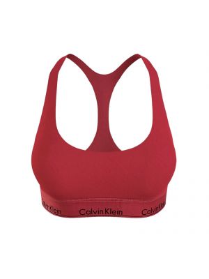 Oversized modrček Calvin Klein rdeča