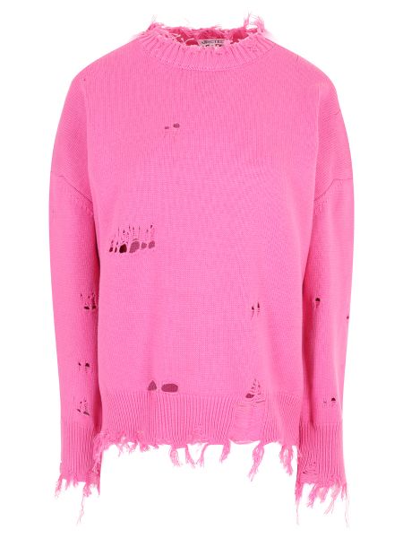 Хлопковый свитер Addicted розовый
