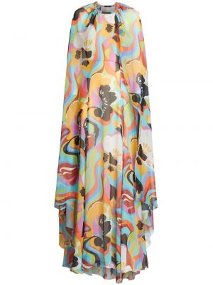 Sukienka długa z nadrukiem z wzorem paisley Etro