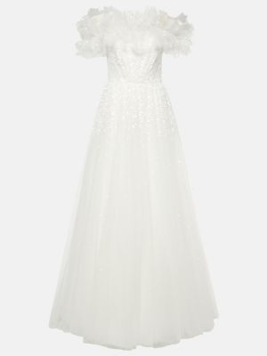 Μάξι φόρεμα Jenny Packham λευκό