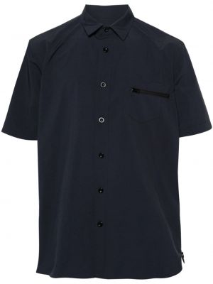 Риза с цип с джобове Sacai синьо