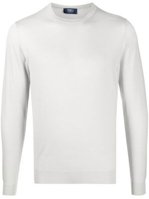 Pull col rond Fedeli gris