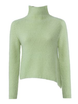 Зеленый шерстяной свитер Erika Cavallini