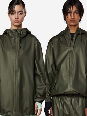 Oversized rövid kabát Rains zöld