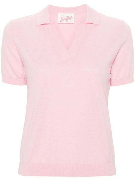 Kokvilnas polo krekls Mc2 Saint Barth rozā