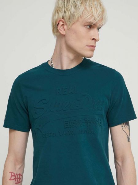 Tricou din bumbac Superdry verde
