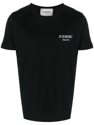 T-shirt ricamato Iceberg nero