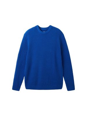 Пуловер Tom Tailor Denim синьо
