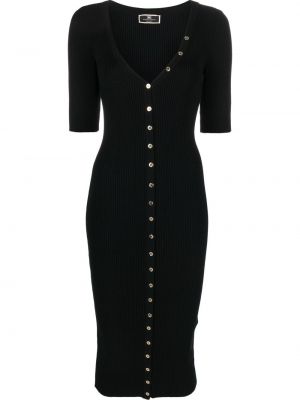 V-hals dress Elisabetta Franchi svart