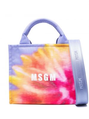 Τσάντα shopper Msgm μωβ