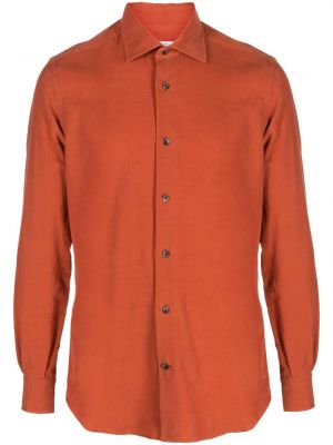 Βαμβακερό πουκάμισο Mazzarelli πορτοκαλί
