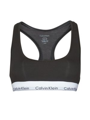Bavlnená bralet Calvin Klein Jeans čierna