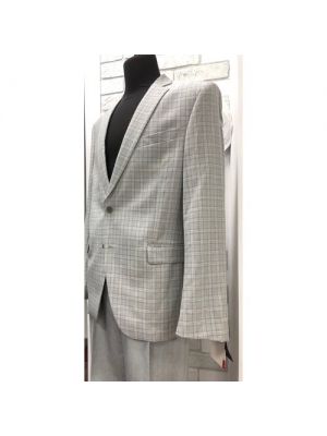 Костюм Truvor, пиджак и брюки, повседневный стиль, полуприлегающий силуэт, однобортная серый