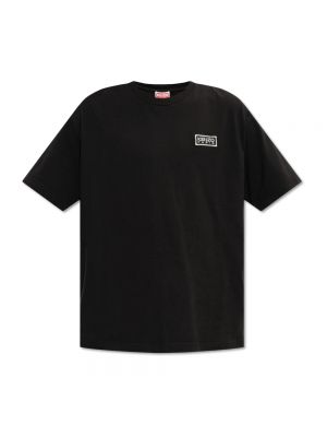 Koszulka bawełniana z nadrukiem Kenzo czarna