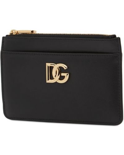 Кожено портмоне с цип Dolce & Gabbana черно