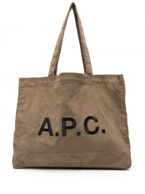 Шопинг чанта от рипсено кадифе A.p.c.