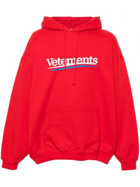 Baskılı uzun kazak Vetements kırmızı