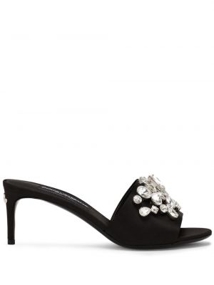 Papuci tip mules de cristal Dolce & Gabbana