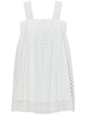 Памучна рокля Tory Burch бяло
