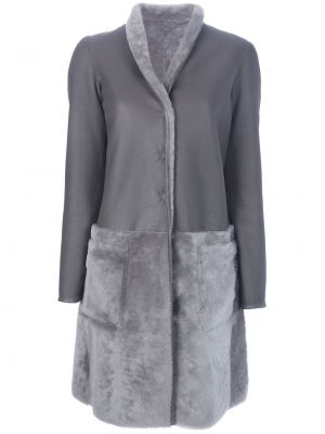 Obojstranný kabát Emporio Armani sivá