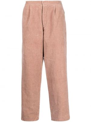 Μελανζέ μάλλινο παντελόνι Uma Wang ροζ