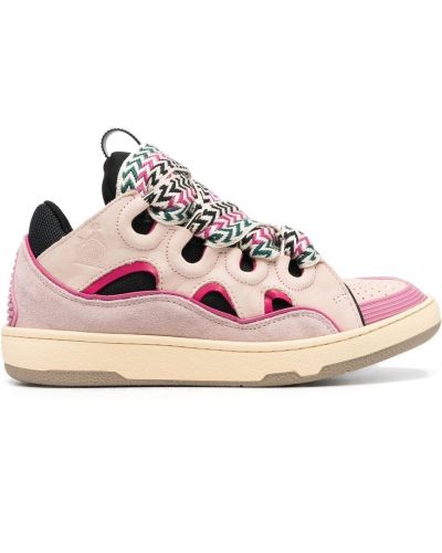 Tykk blonder snøring sneakers Lanvin rosa