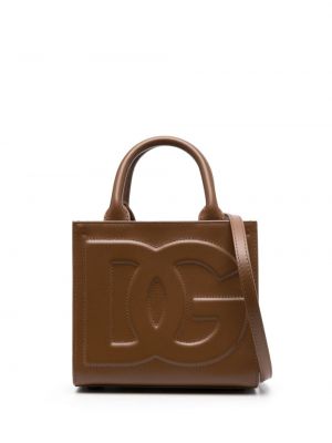 Nákupná taška Dolce & Gabbana hnedá