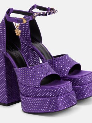 Sandály na platformě Versace fialové