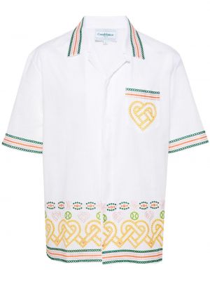 Spalvų gradiento rašto marškiniai Casablanca balta