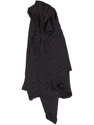 Czarna sukienka midi asymetryczna Balenciaga