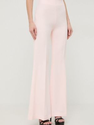 Jednobarevné kalhoty s vysokým pasem Marciano Guess růžové