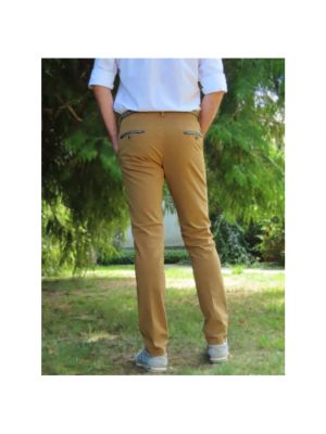 Pantalones chinos slim fit Mason's marrón