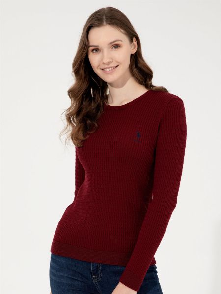 Бордовый свитер U.s. Polo