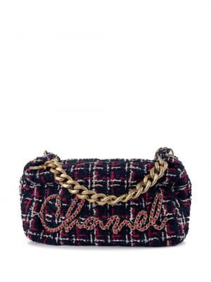 Collana in tweed Chanel Pre-owned blu