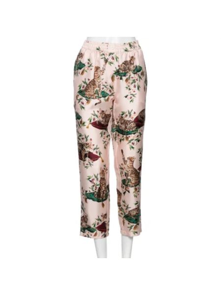 Pantalones de seda Dolce & Gabbana Pre-owned rosa