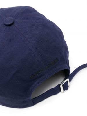 Medvilninis kepurė su snapeliu Maison Kitsuné mėlyna