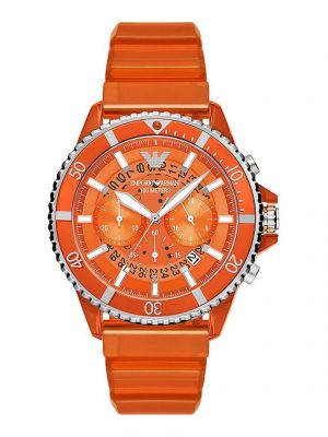 Оранжевые часы Emporio Armani