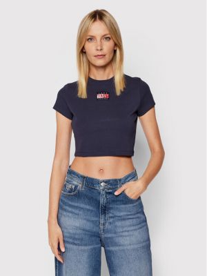 T-shirt Tommy Jeans, granatowy
