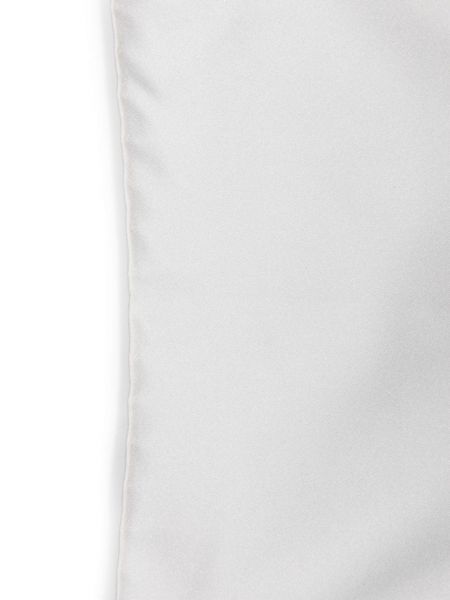 Jedwabny satynowy krawat Corneliani biały