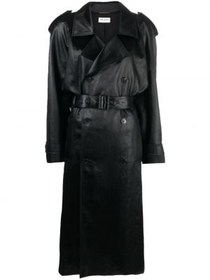 Пальто миди Saint Laurent, черное