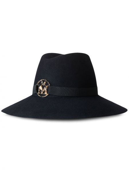 Вълнена шапка от филц Maison Michel синьо