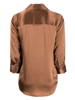Šilkinė marškiniai L'agence ruda