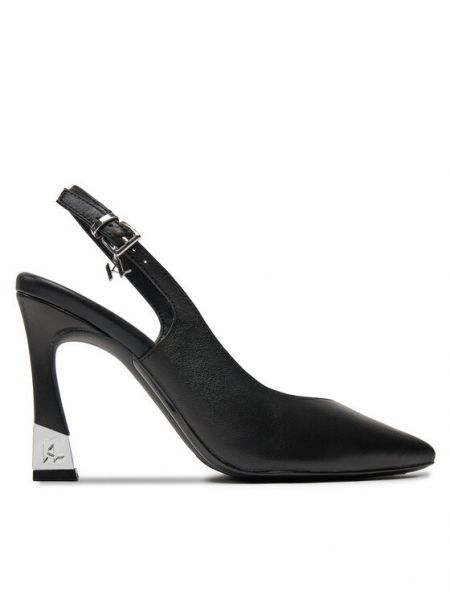 Cipele na petu s otvorenom petom Karl Lagerfeld crna