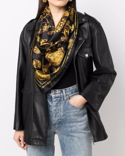 Bufanda con estampado Versace Jeans Couture negro