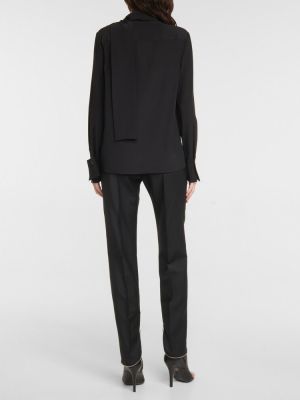 Svilena bluza Givenchy črna