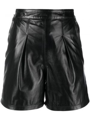 Leder shorts Manokhi schwarz