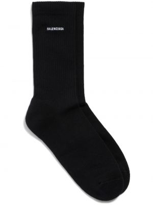 Чорапи бродирани Balenciaga черно